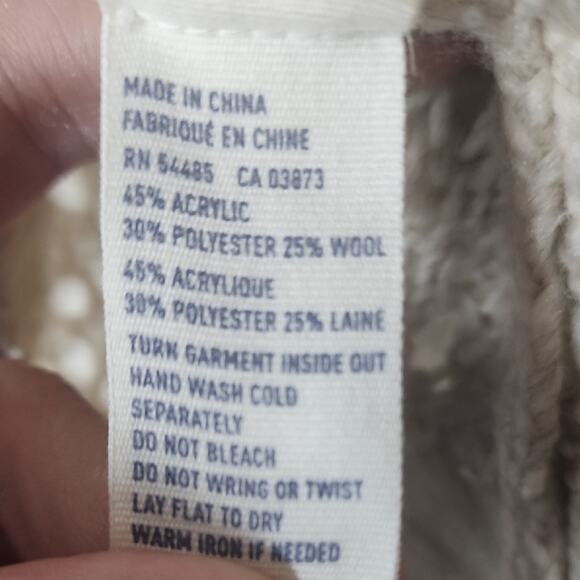 American Eagle Open Knit Gray Patterned Sweater, Large - Picture 4 of 4